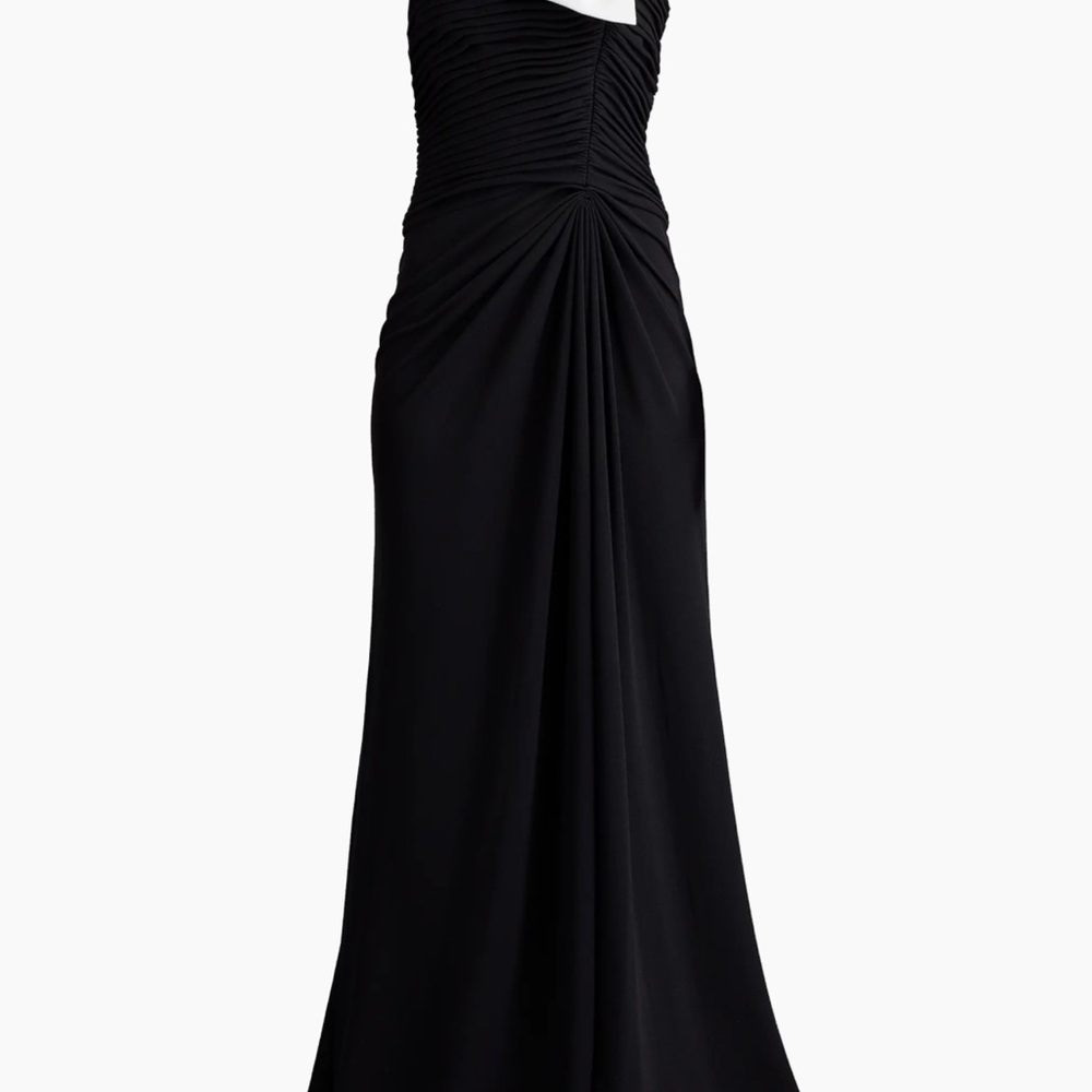 Tadashi Shoji One Shoulder Black Dress